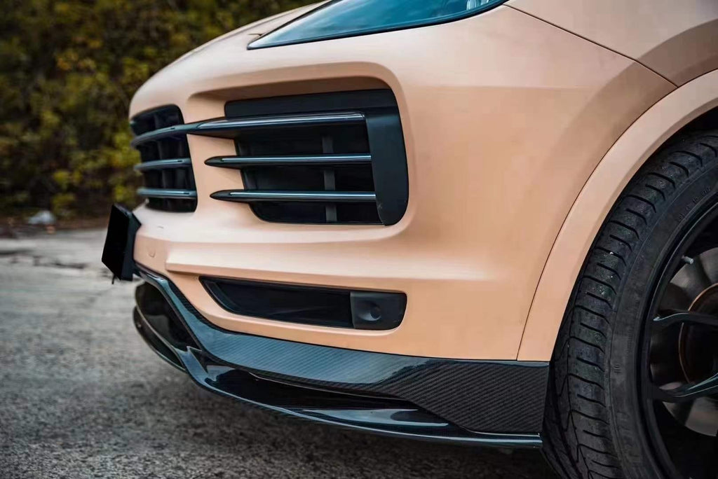 TAKD - PORSCHE CAYENNE 9Y0 DRY CARBON FIBRE FRONT LIP