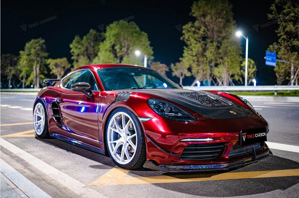 TAKD - PORSCHE CAYMAN / BOXSTER 718 DRY CARBON FRONT LIP