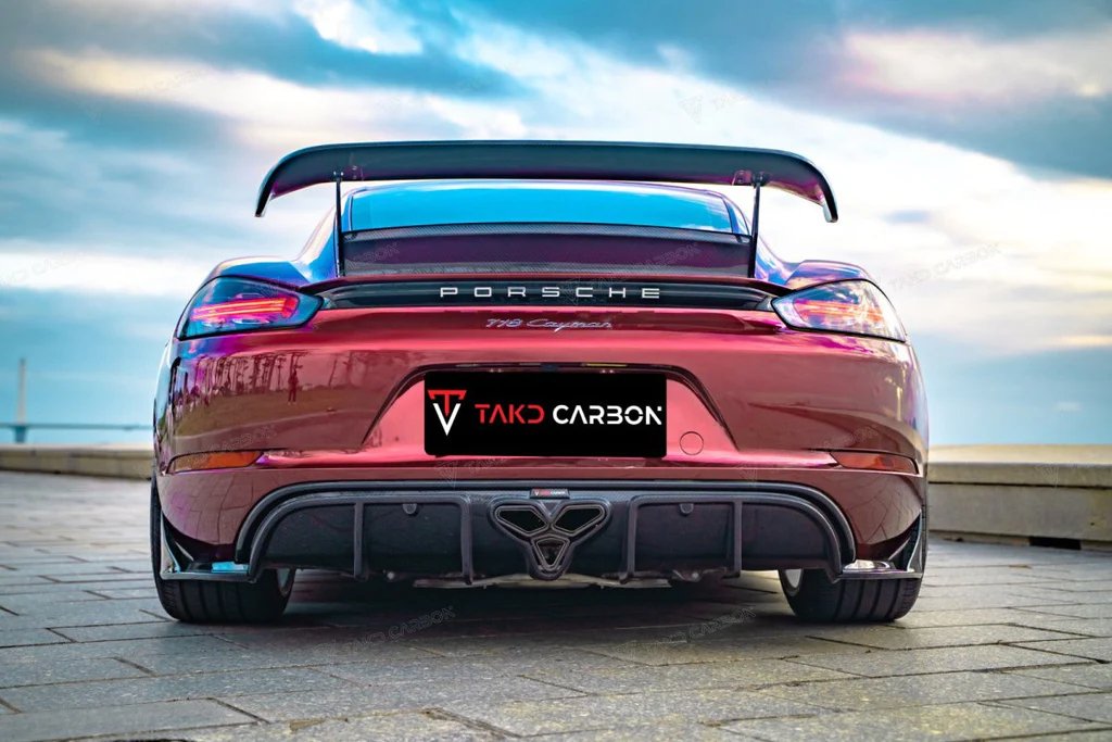 TAKD - PORSCHE CAYMAN / BOXSTER 718 DRY CARBON REAR DIFFUSER