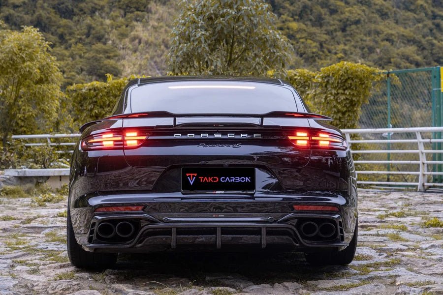 TAKD - PORSCHE PANAMERA 971 4 & 4S DRY CARBON FIBRE REAR DIFFUSER