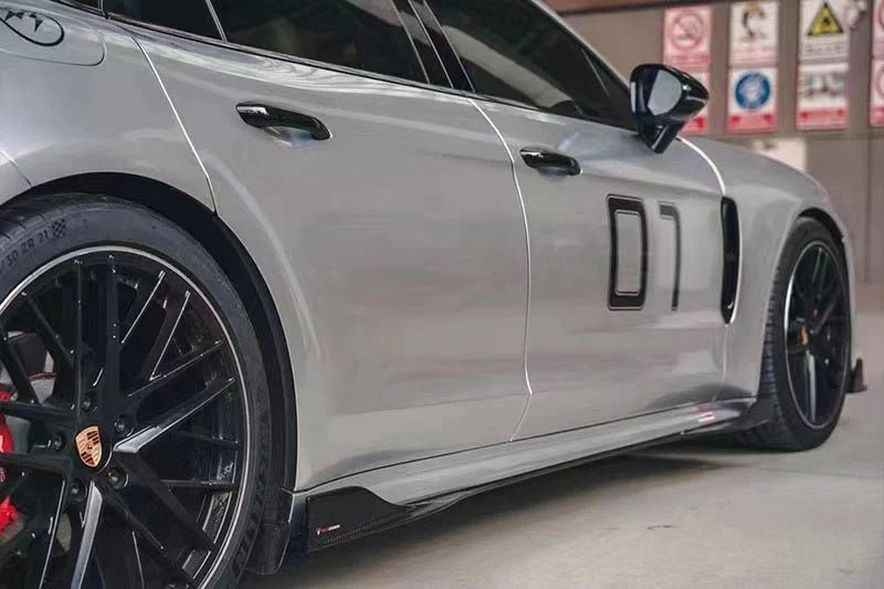 TAKD - PORSCHE PANAMERA 971 4 / 4S / TURBO DRY CARBON FIBRE SIDE SKIRTS