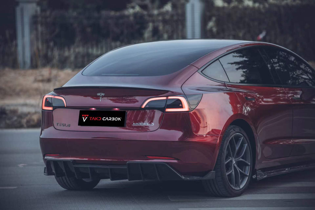 TAKD - TESLA MODEL 3 DRY CARBON FIBRE REAR SPOILER