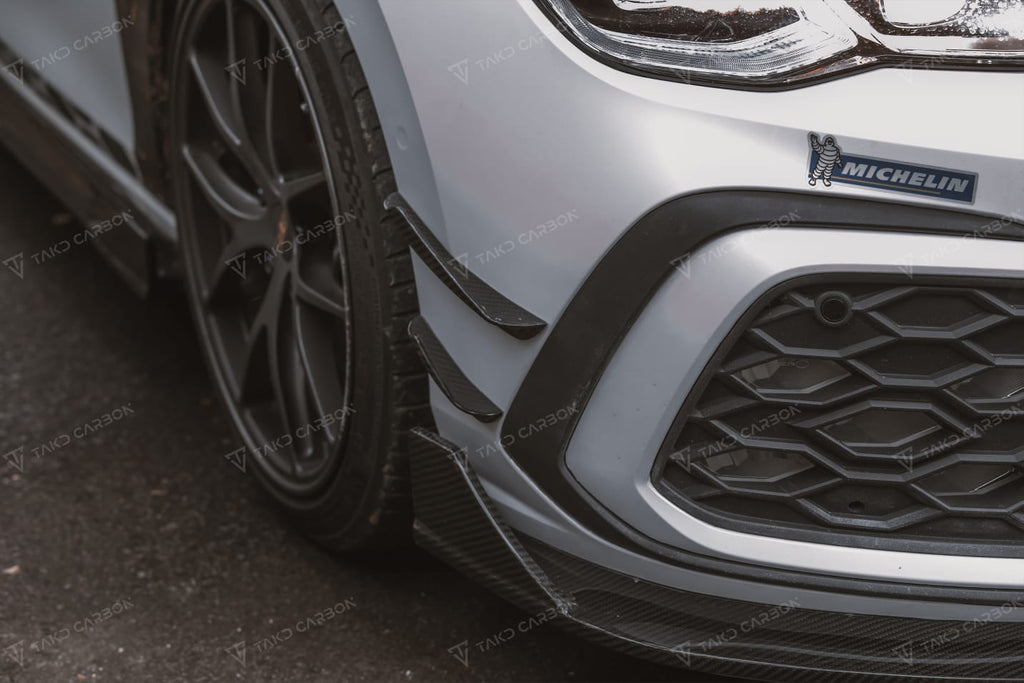 TAKD - VOLKSWAGEN GOLF MK8 GTI DRY CARBON FIBRE CANARDS