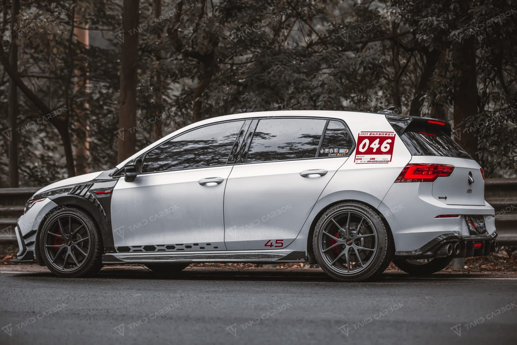 TAKD - VOLKSWAGEN GOLF MK8 GTI DRY CARBON FIBRE SIDE SKIRTS
