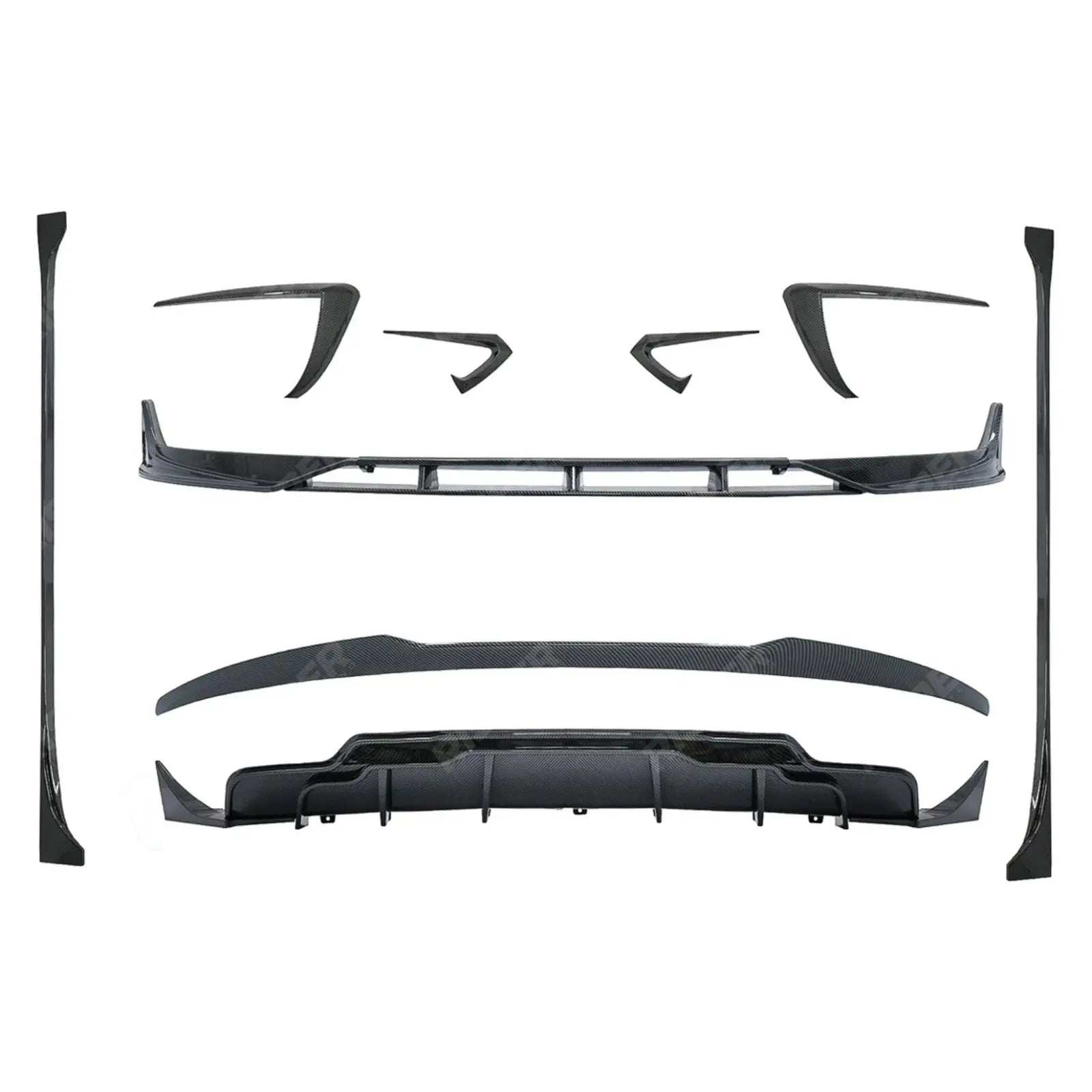 Tesla Model 3 2018 - 2023 Fast Aero Body Kit In Carbon Look