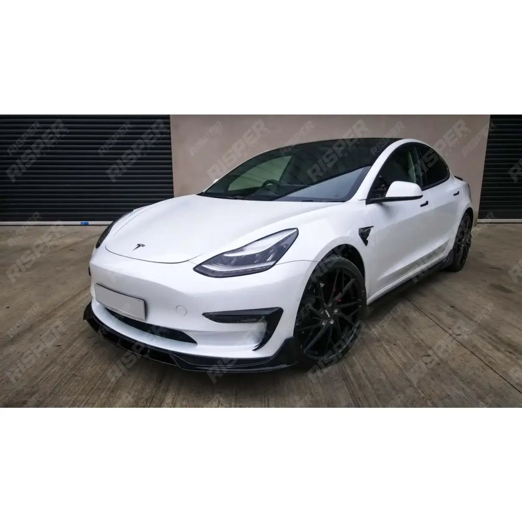 TESLA MODEL 3 2018 ON CANARD ACCENTS - IN GLOSS BLACK