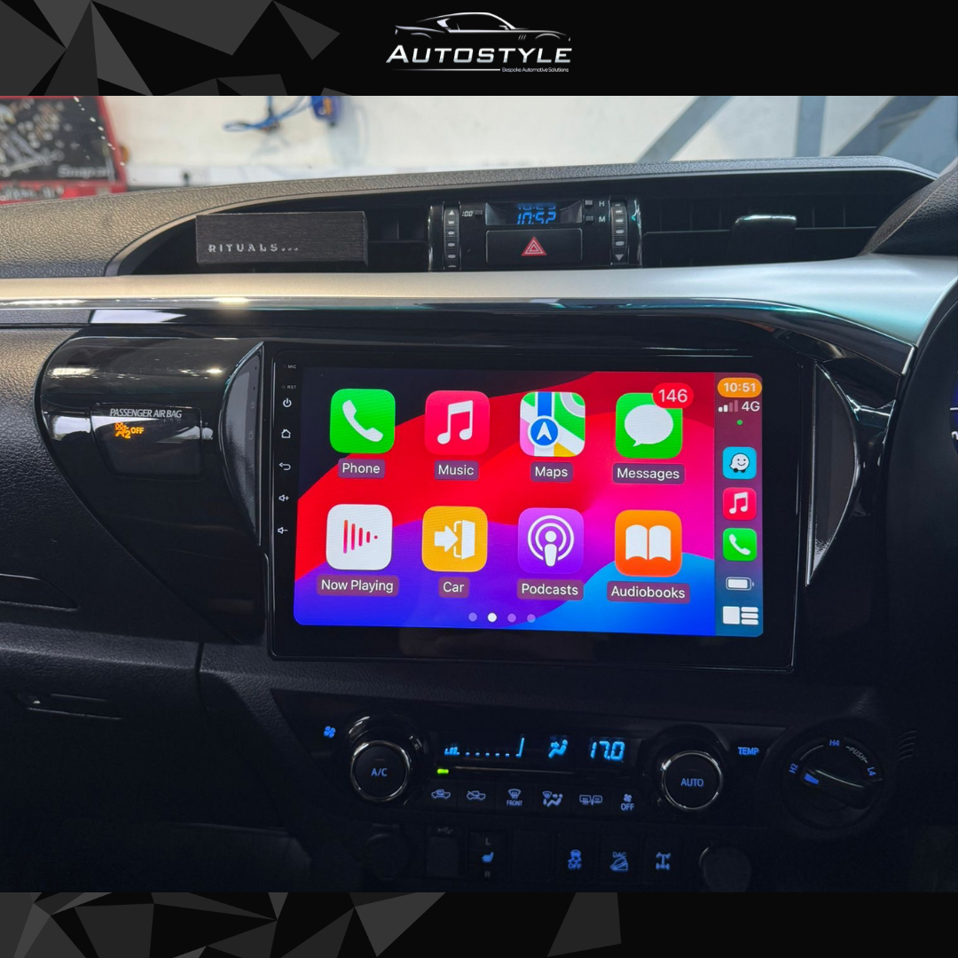 Toyota Hilux Apple Carplay / Android Auto 10" Stereo Upgrade
