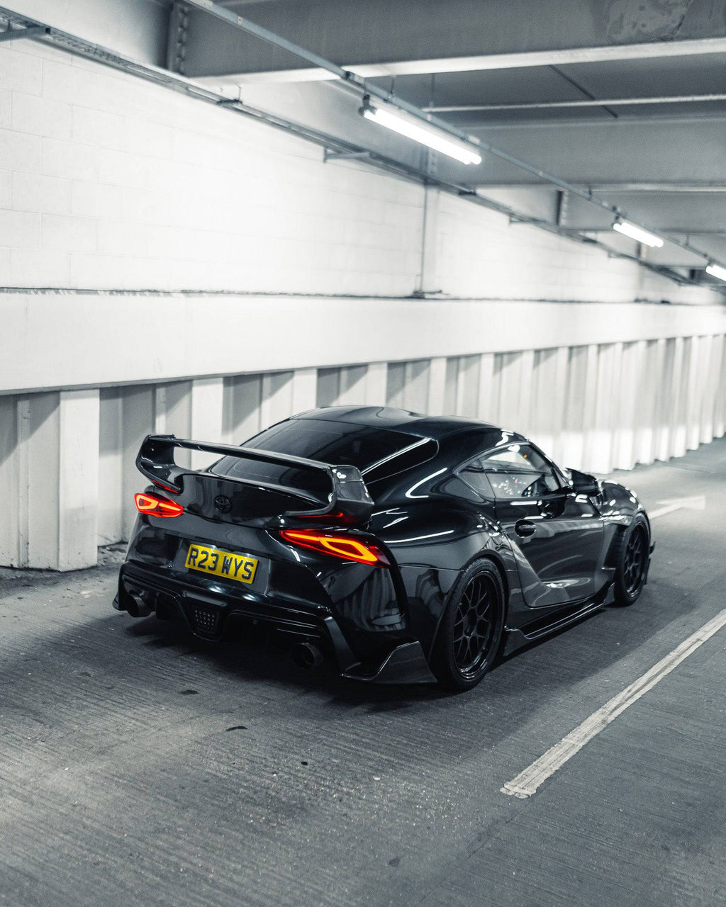 Toyota Supra A90 Mk5 Front & Rear Satin Black Emblem Badges (2019+)