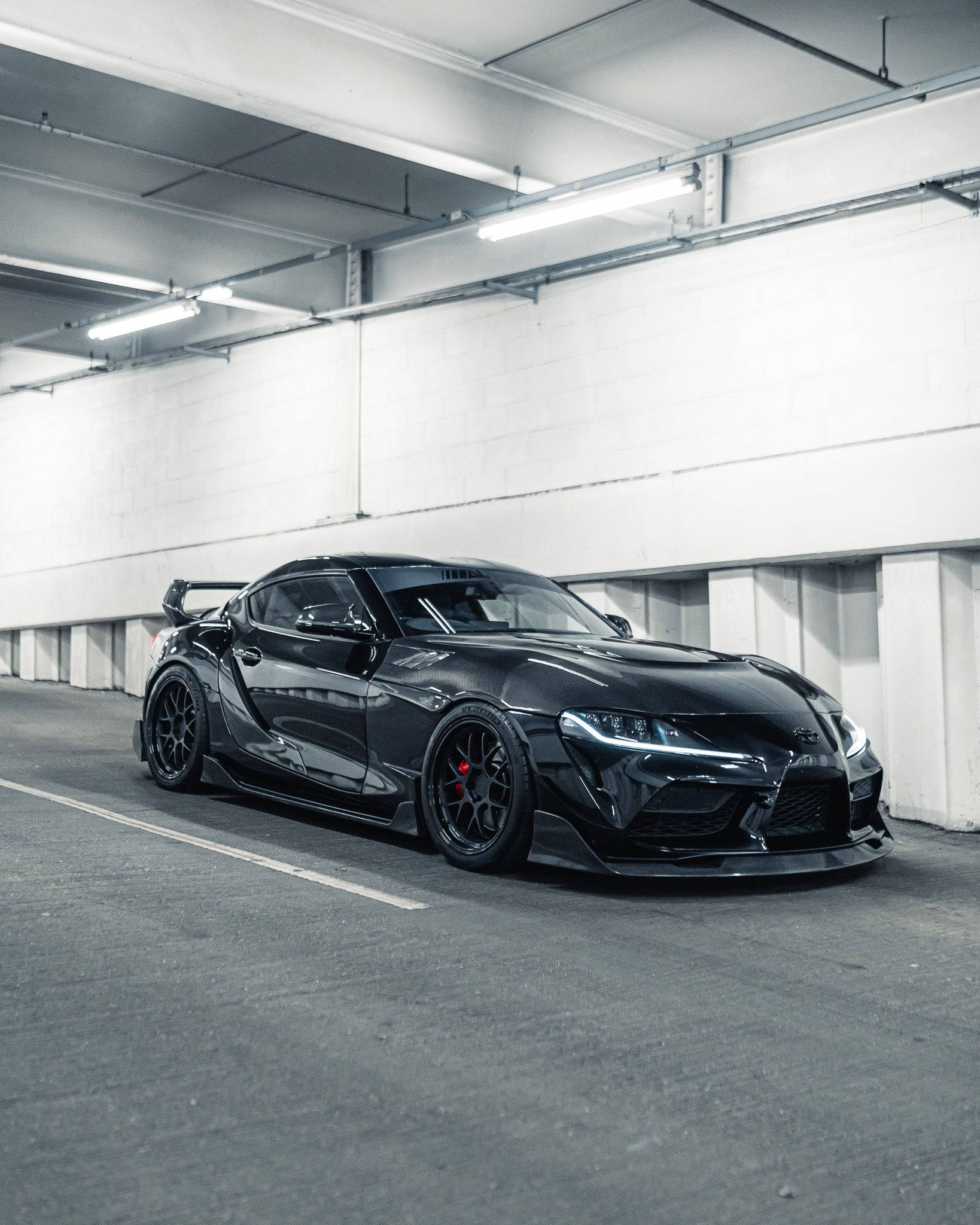 Toyota Supra A90 Mk5 Front & Rear Satin Black Emblem Badges (2019+)