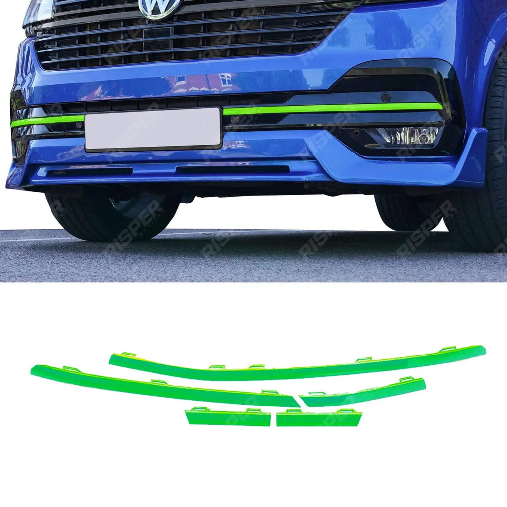 Transporter Front Bumper Lower 5PCS Grille Trim Inserts For VW T6.1 2019 - 2024