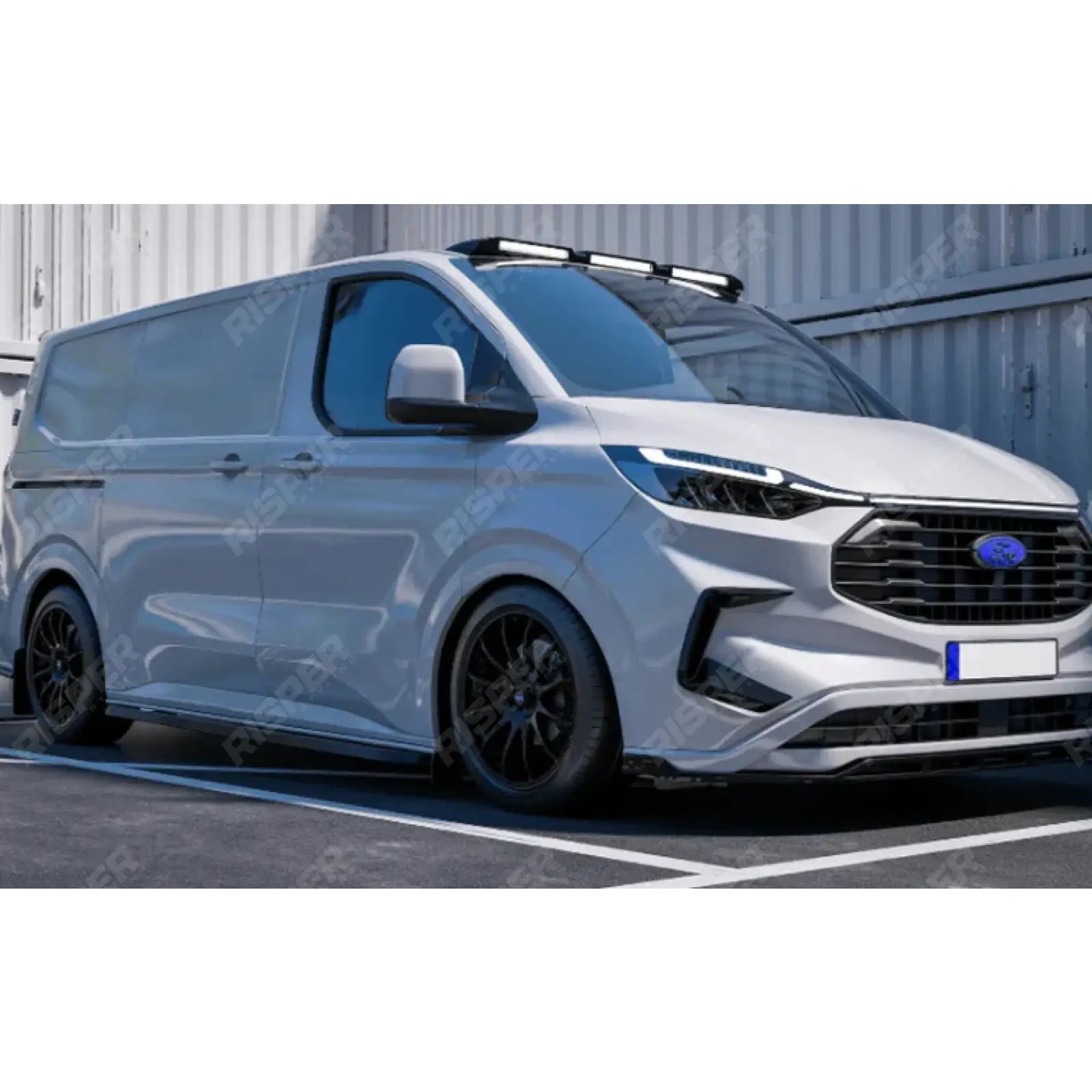 Trapezoid Side Bars In Matt Black For Ford Transit Custom MK2 SWB 2024 On