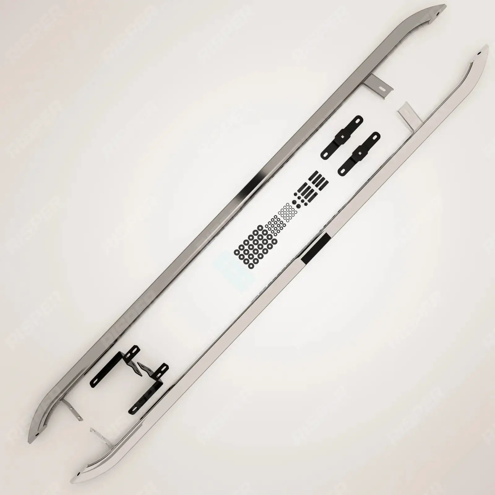 Trapezoid Side Bars In Stainless Steel For Ford Transit Custom MK2 LWB 2024 On