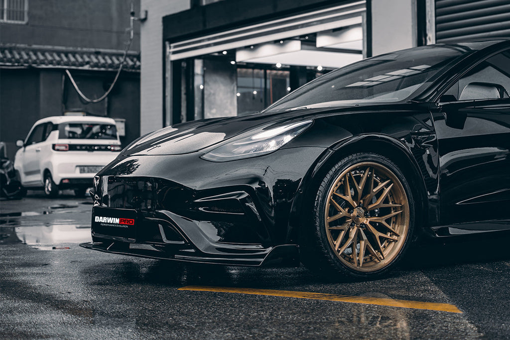 DARWINPRO - TESLA MODEL 3 IMP PERFORMANCE PARTIAL CARBON FIBER FRONT BUMPER