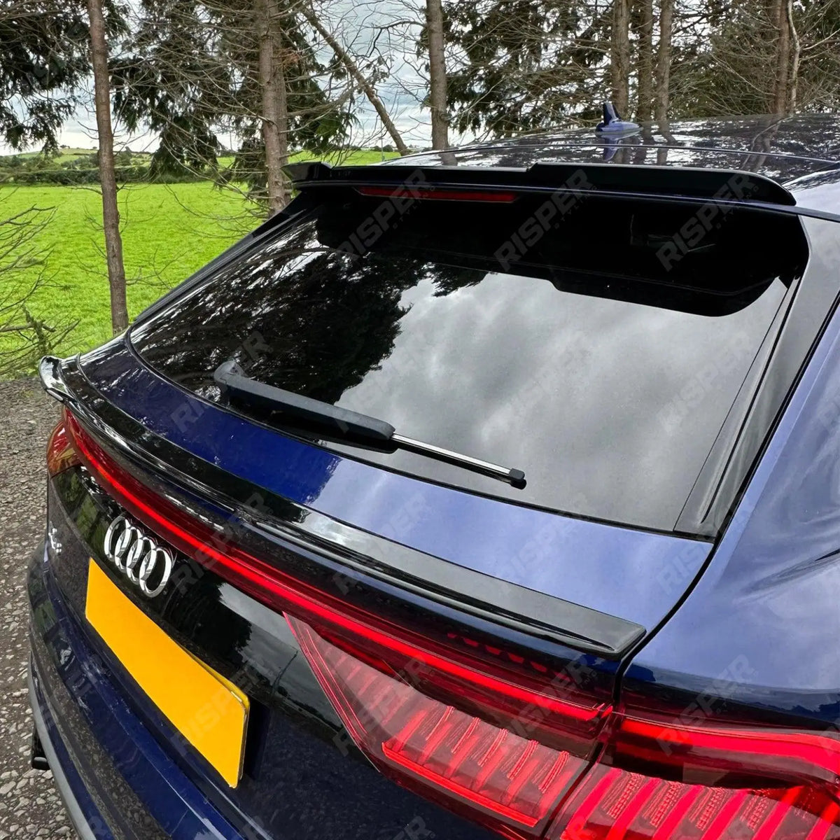 Upper Spoiler Lip Extension In Gloss Black For Audi Q8 2018+