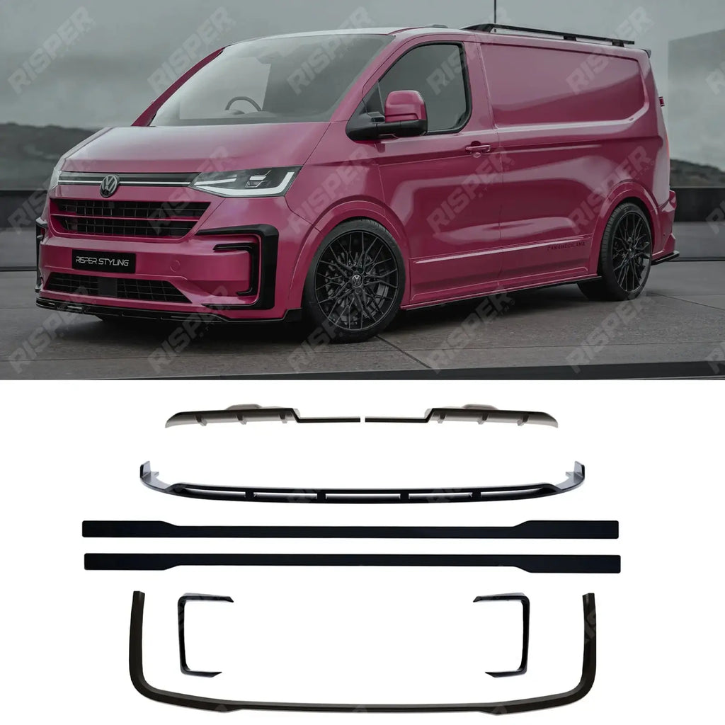V1 Premium Aero Kit In Gloss Black For Volkswagen Transporter T7 LWB 2025 on