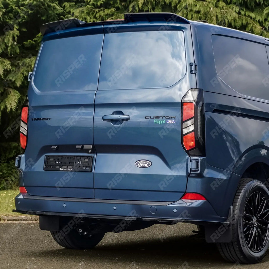 V1 Rear Spoiler Barn Door In Gloss Black For Ford Transit Custom MK2 2024 On