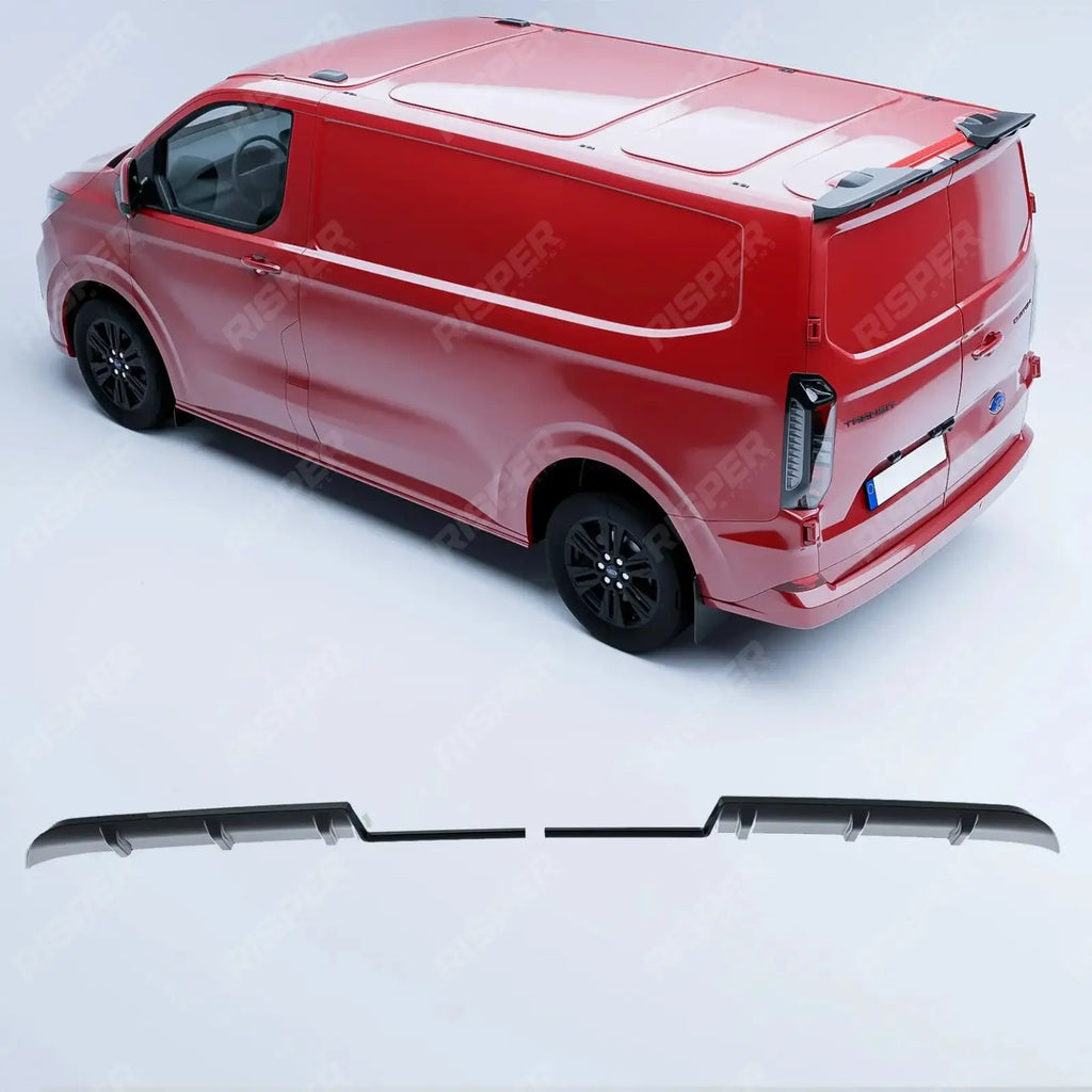 V1 Rear Spoiler Barn Door In Gloss Black For Ford Transit Custom MK2 2024 On
