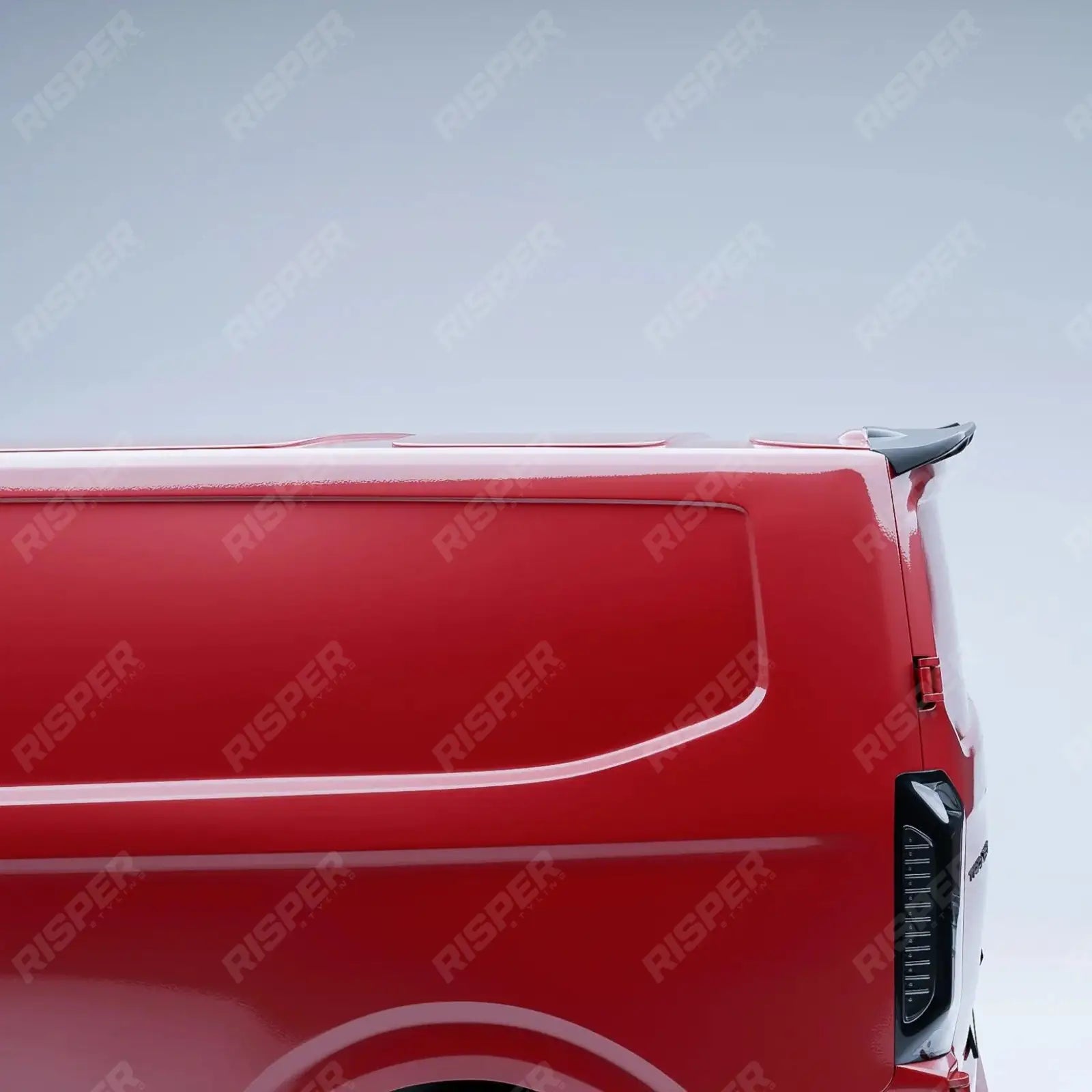 V1 Rear Spoiler Barn Door In Gloss Black For Ford Transit Custom MK2 2024 On
