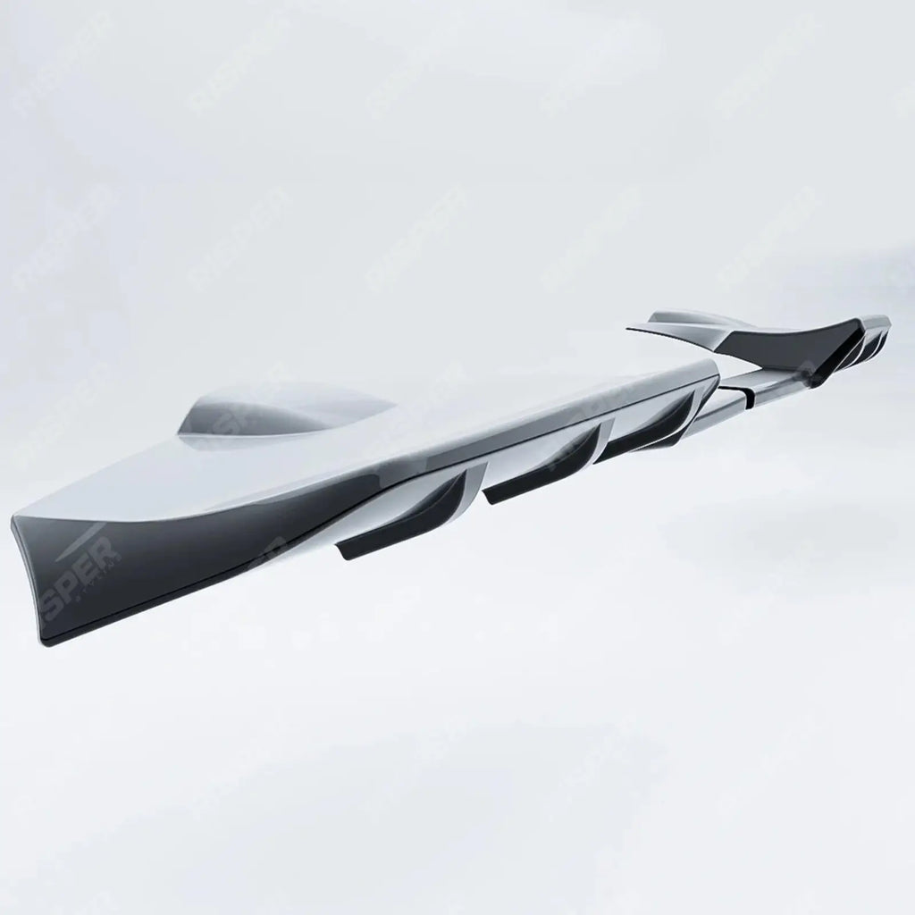 V1 Rear Spoiler Barn Door In Gloss Black For Ford Transit Custom MK2 2024 On