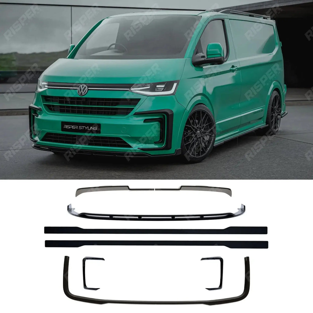 V2 Premium Aero Kit In Gloss Black For Volkswagen Transporter T7 LWB 2025 on