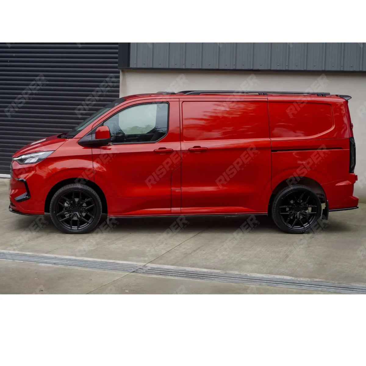 V2 Rear Spoiler In Gloss Black Barn Door For Ford Transit Custom MK2 2024 On