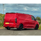 V2 Rear Spoiler In Gloss Black For Ford Transit Custom MK2 2024 On Barn Door