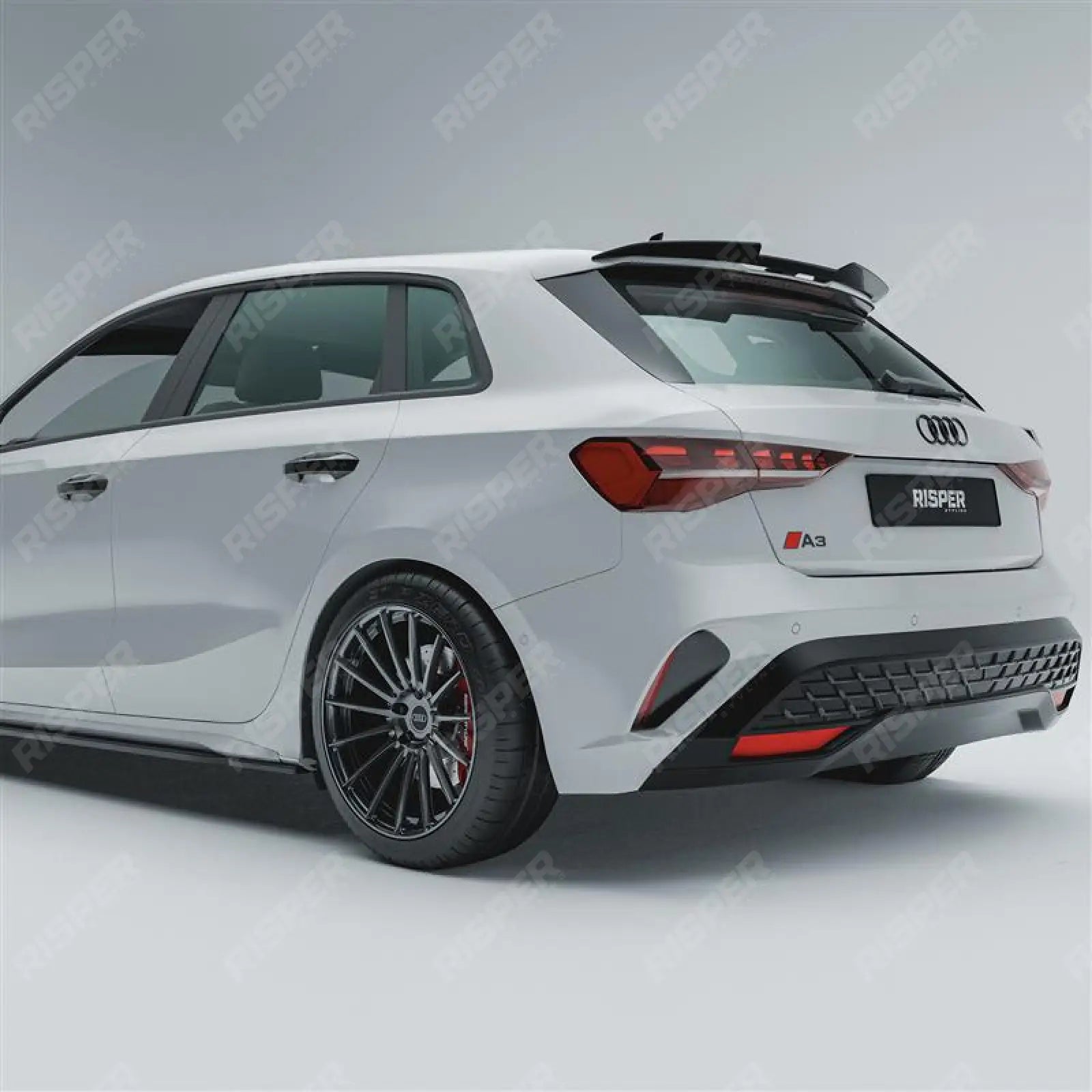 V2 Spoiler Cap In Gloss Black For Audi A3 8Y Sport Back 2021+