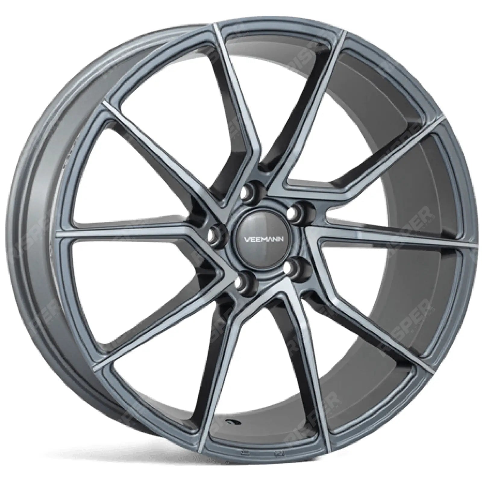 Veemann - V-fs52 Graphite Smoke Machined 19x8.5 5x112
