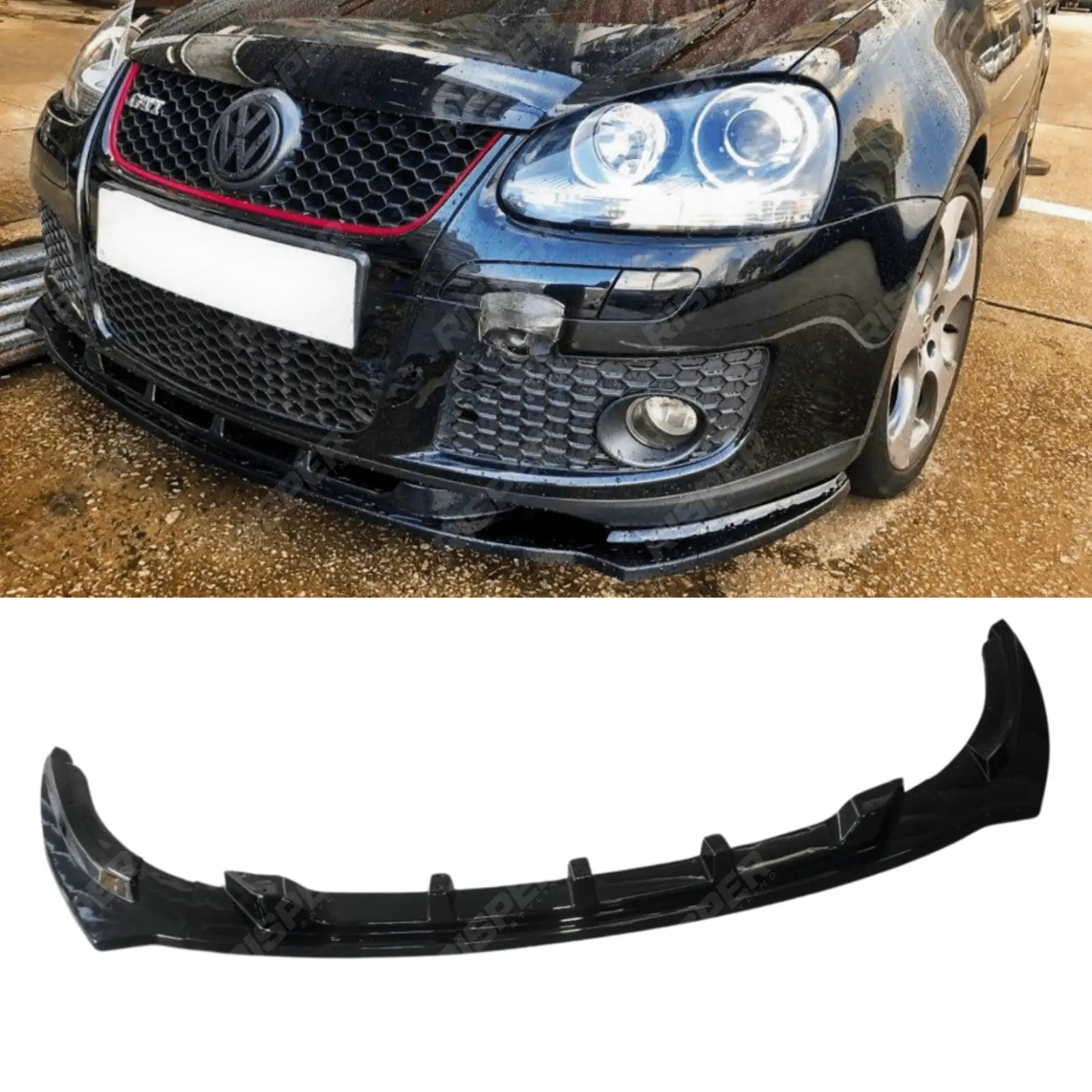 Volkswagen Golf MK5 GTI 2003-2008 - Front Splitter 3 Piece In Gloss Black