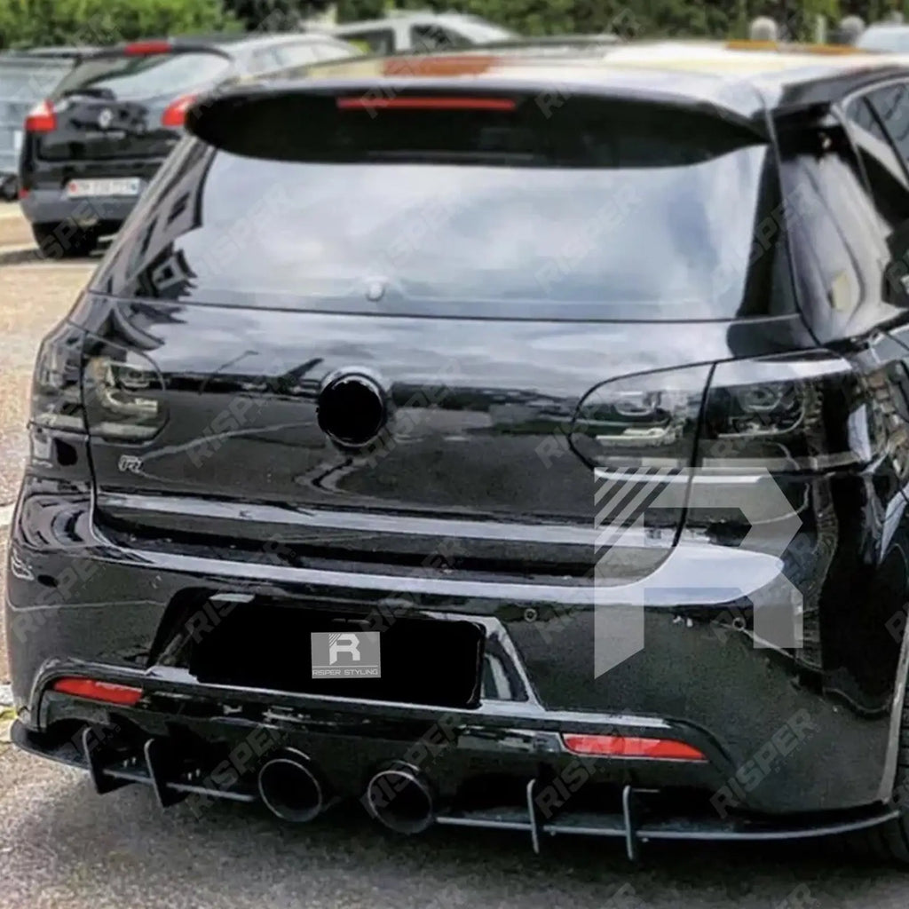 Volkswagen Golf MK6 2008-2013 - Rear Blade Diffuser in Gloss Black