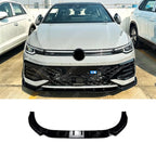 Volkswagen Golf MK8.5 Facelift GTI R R Line Front Splitter In Gloss Black