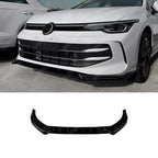 VOLKSWAGEN GOLF MK8.5 FACELIFT STANDARD MODELS (STYLE/LIFE) FRONT SPLITTER IN GLOSS BLACK