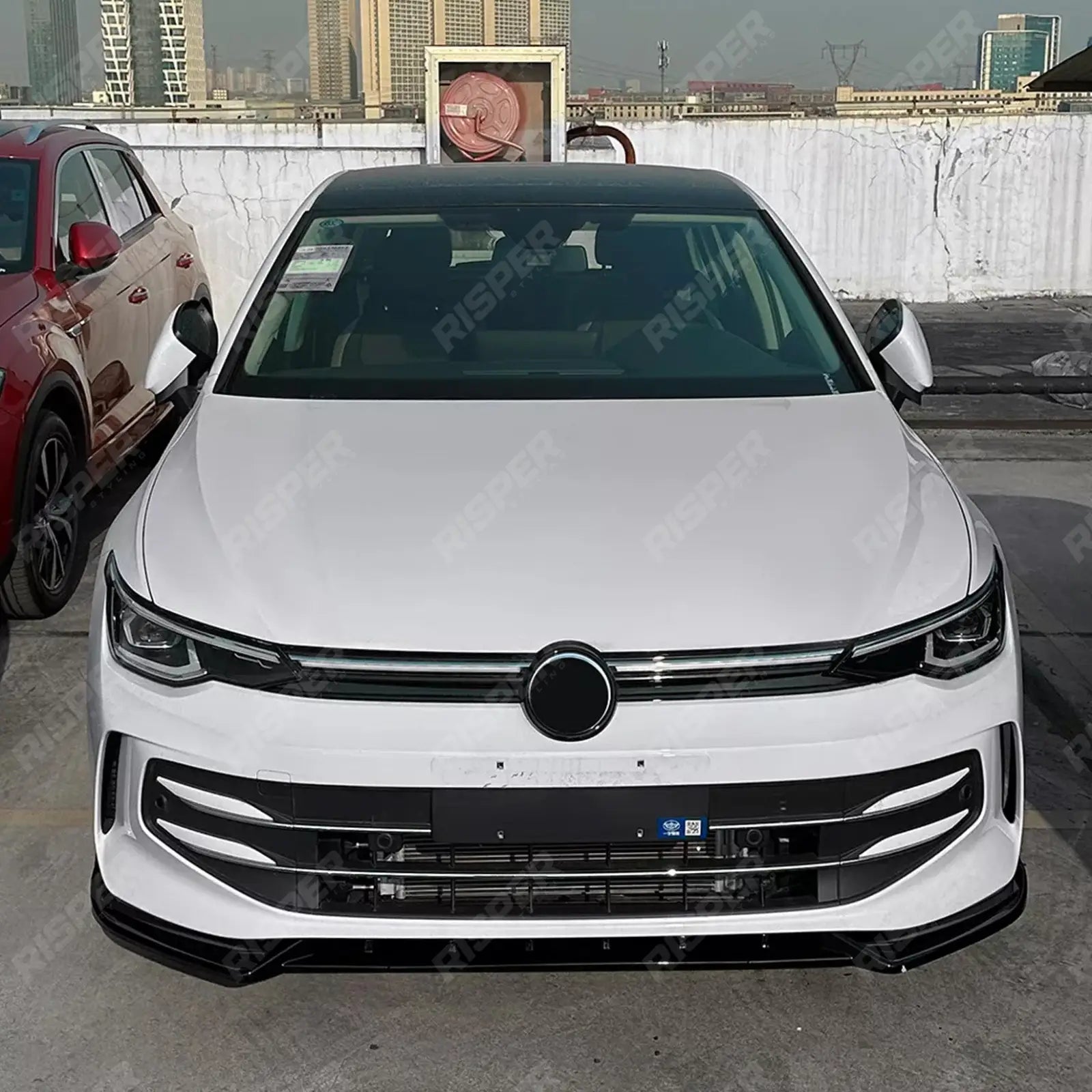 VOLKSWAGEN GOLF MK8.5 FACELIFT STANDARD MODELS (STYLE/LIFE) FRONT SPLITTER IN GLOSS BLACK