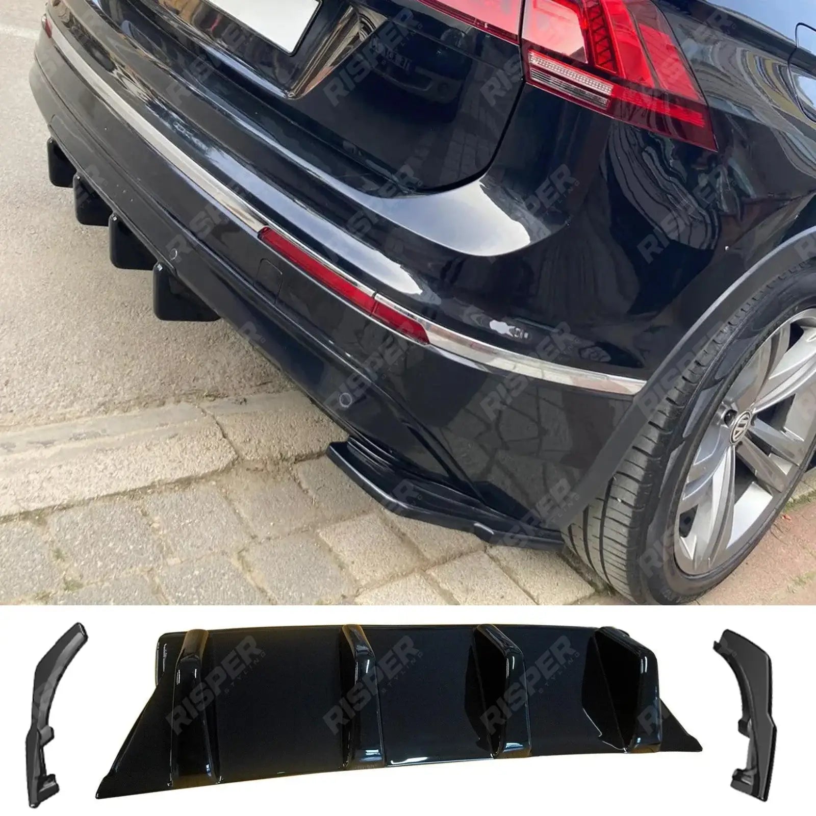 Rear Diffuser For Volkswagen Tiguan MK2 2015-2020 Standard / R Line