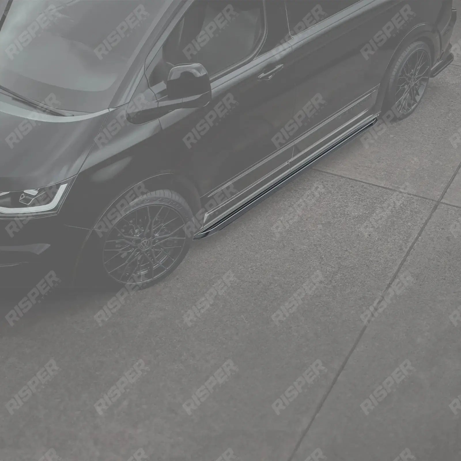 Volkswagen Transporter SWB T7 2025 On Trapezoid Side Bars In Stainless Steel