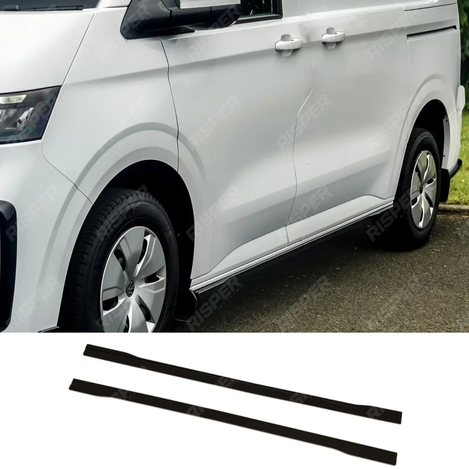 Volkswagen Transporter T7 2025+ LWB Side Skirt Splitters In Gloss Black