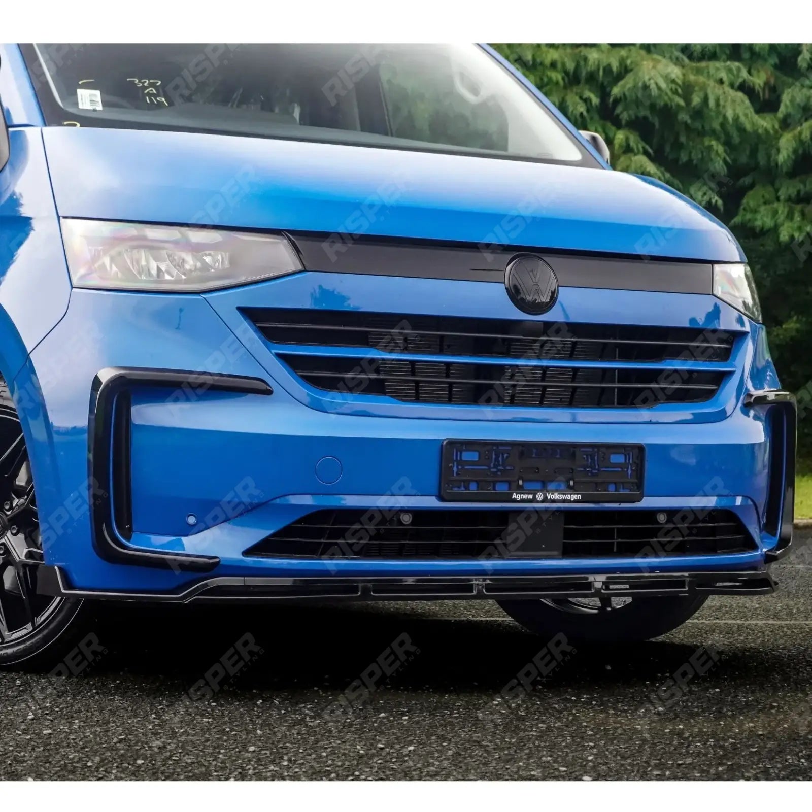 Volkswagen Transporter T7 2025 on Front Splitter Lip In Gloss Black