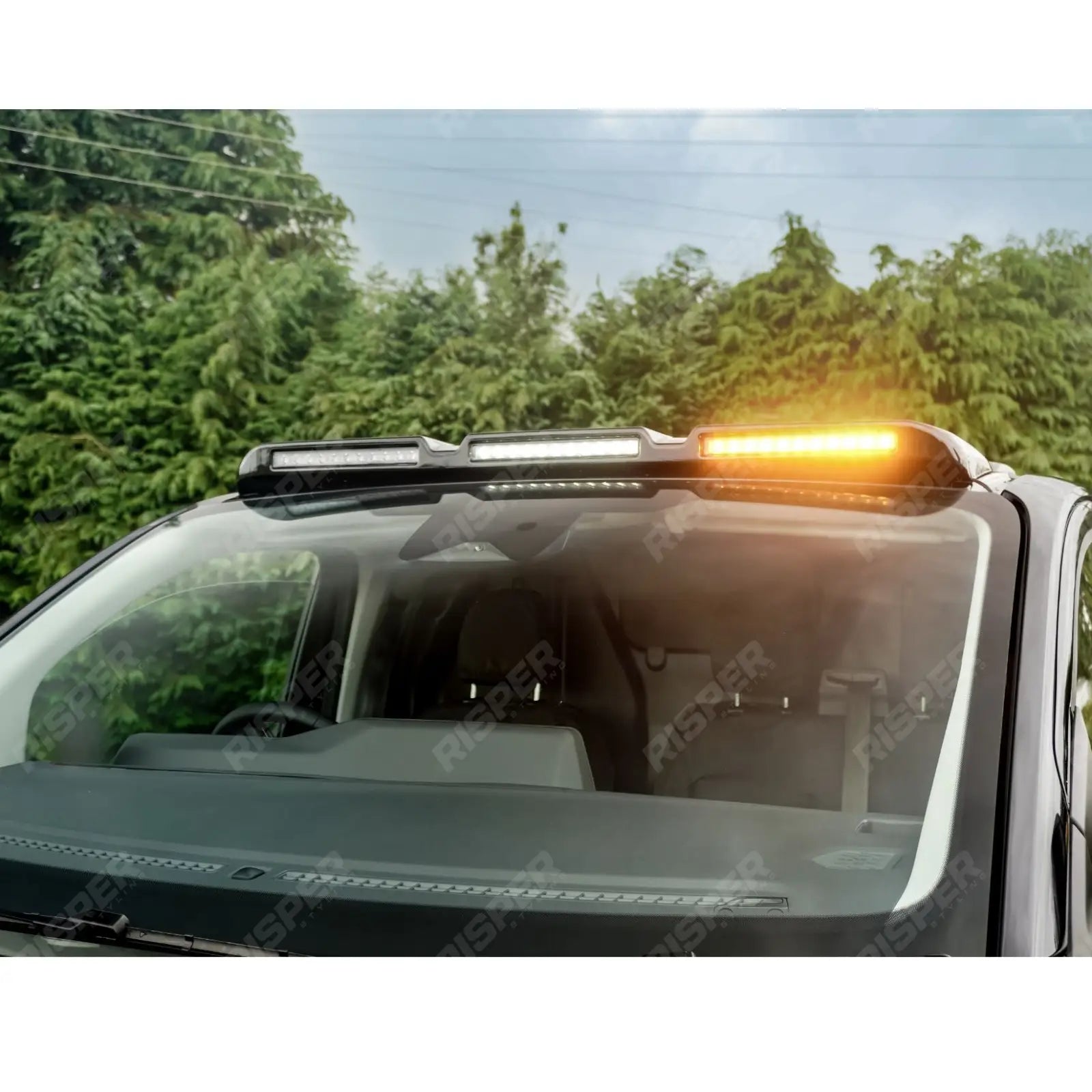 Volkswagen Transporter T7 2025 on Luminex Roof Light Pod With Amber Strobe Gloss Black