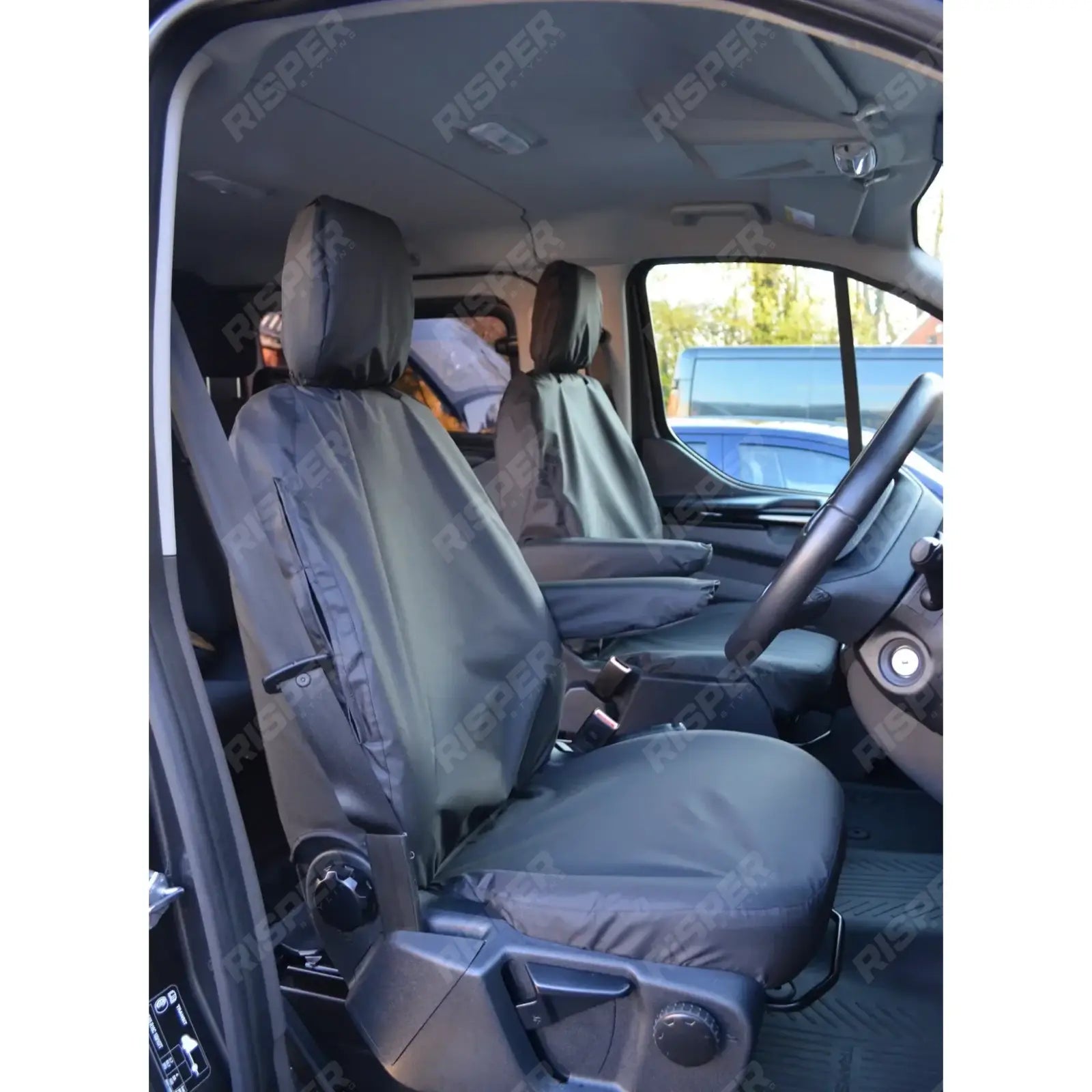 Volkswagen Transporter T7 2025+ Tailored Front Seat Covers In Black