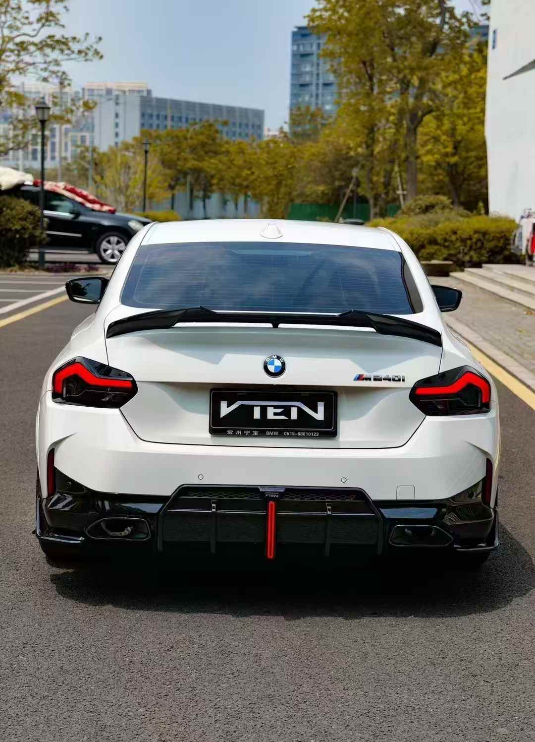 VTEN - BMW 2 SERIES G42 M240I PP LED REAR DIFFUSER GLOSS BLACK