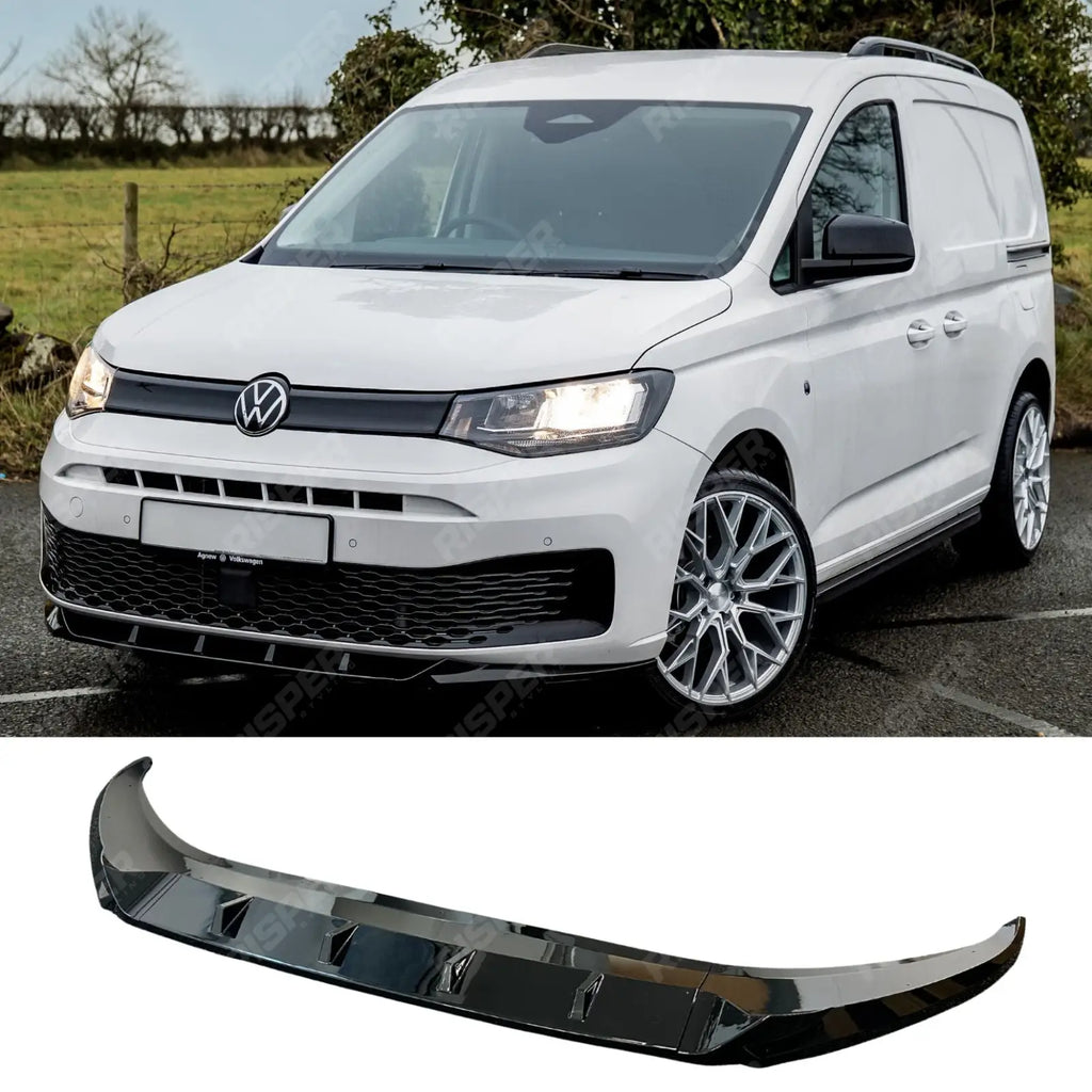 Vw Caddy 2021 On V2 Front Splitter - Gloss Black