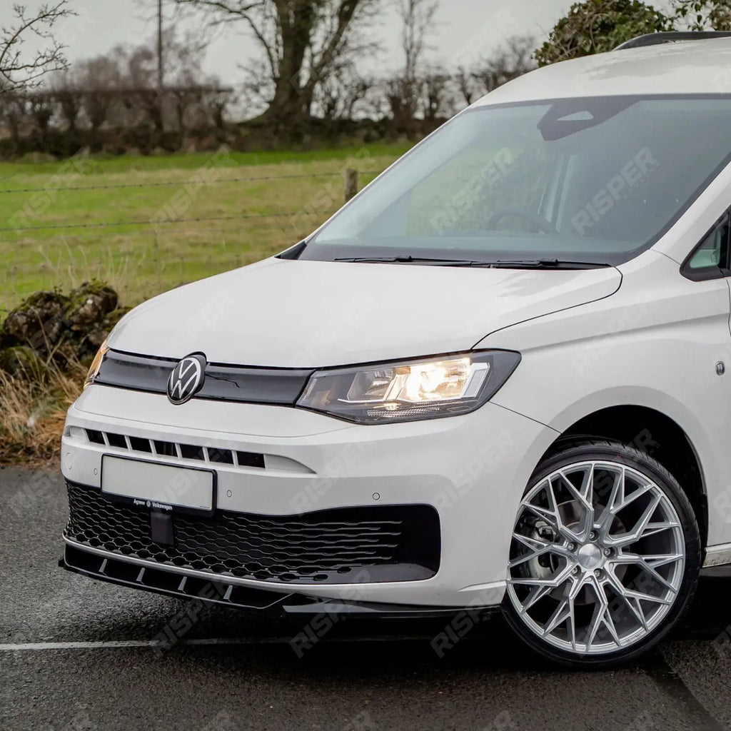 Vw Caddy 2021 On V2 Front Splitter - Gloss Black