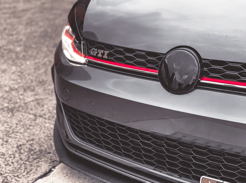 VW Golf, Golf GTI & Golf R Mk7 / Mk7.5 Blackout Badges Front & Rear Set (2013-2020)