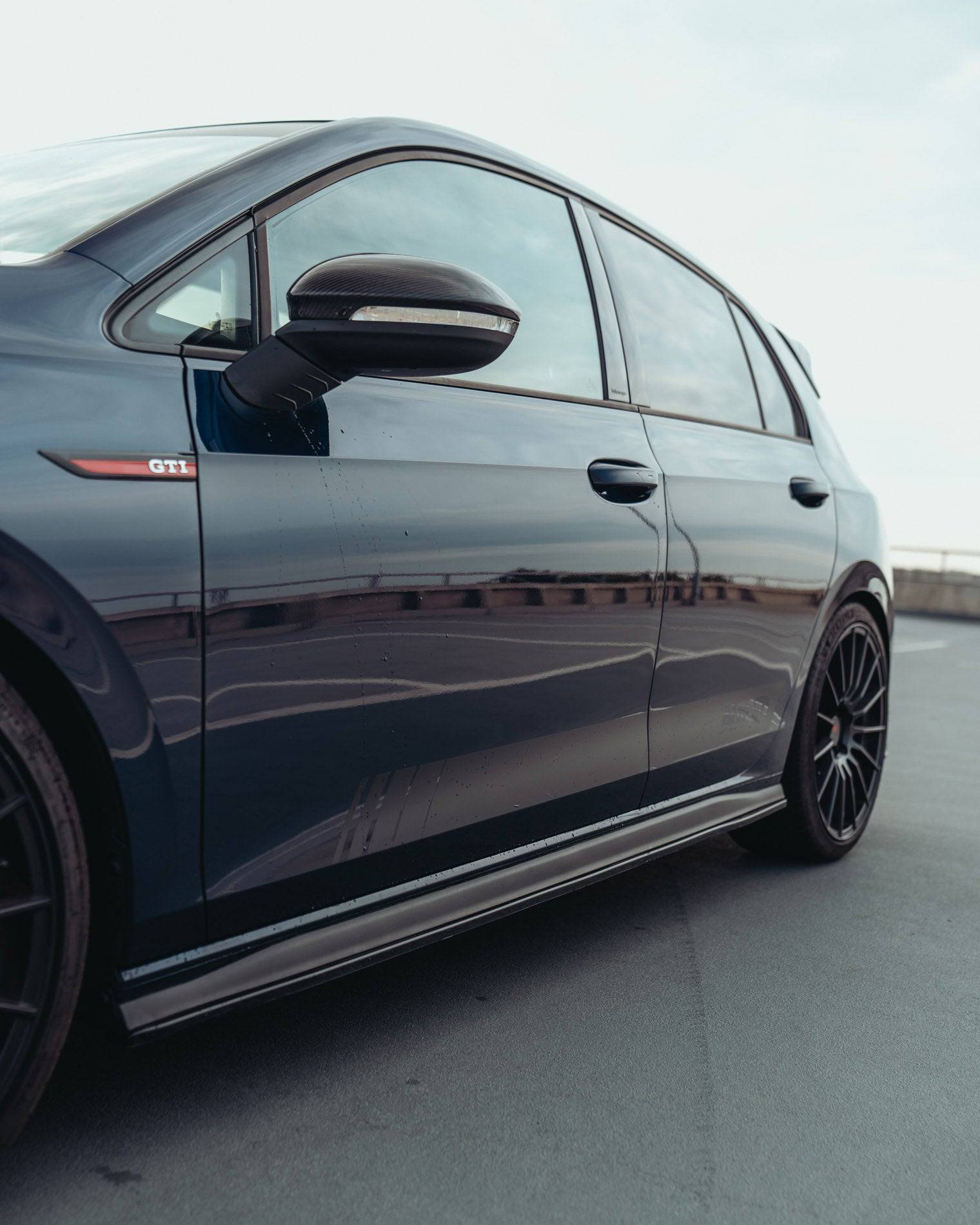 VW Golf GTI Mk8 & Mk8.5 Gloss Black Side Skirts (2019+)