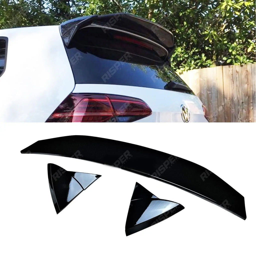 Vw Golf Mk7 / 7.5 R / R Line Aspec Style Rear Spoiler In Gloss Black