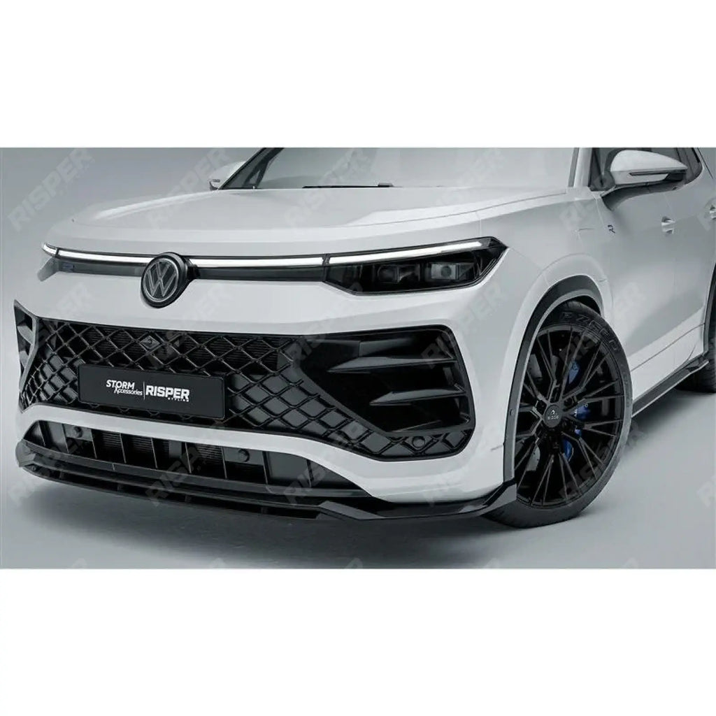 VW Tayron R-Line MK1 2025 On Front Splitter In Gloss Black