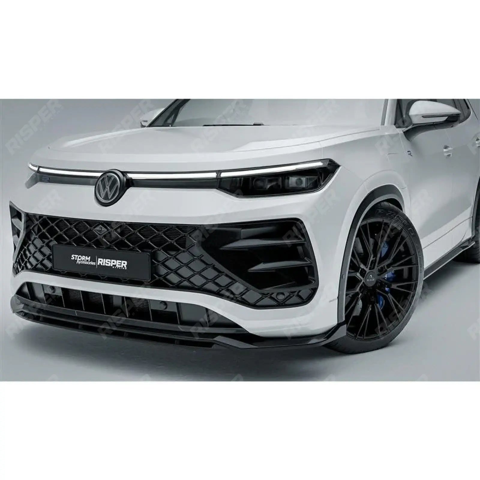 VW Tayron R-Line MK1 2025 On Front Splitter In Gloss Black