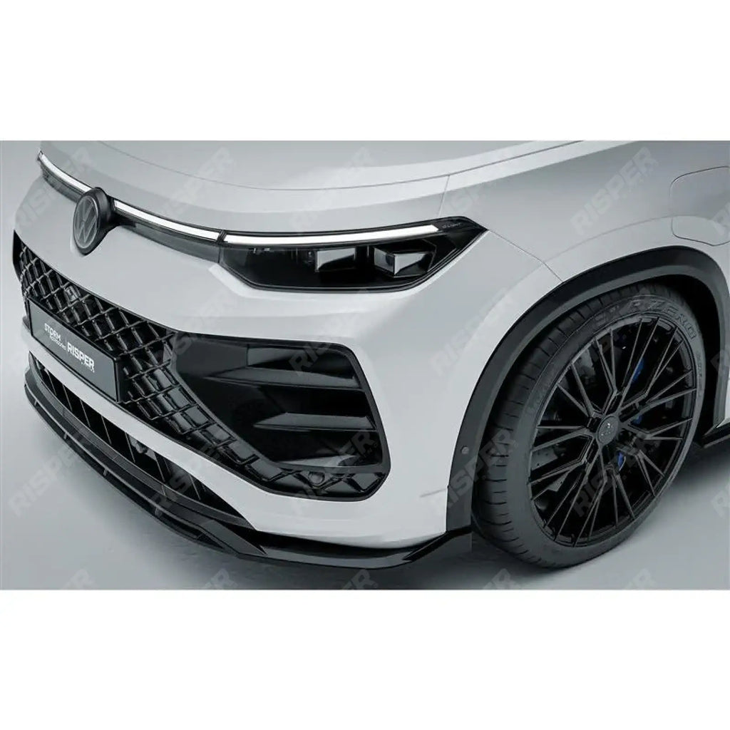 VW Tayron R-Line MK1 2025 On Front Splitter In Gloss Black