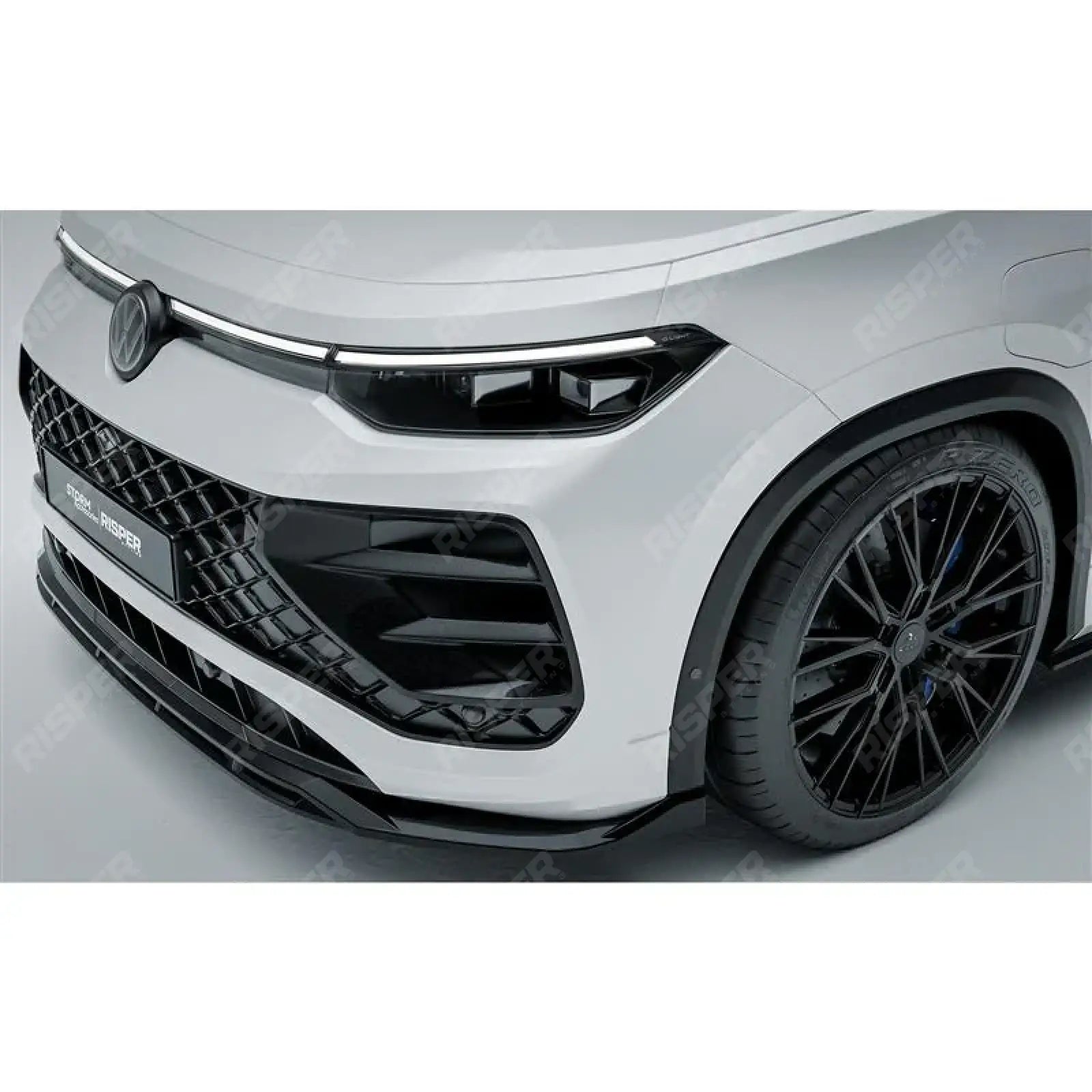 VW Tayron R-Line MK1 2025 On Front Splitter In Gloss Black