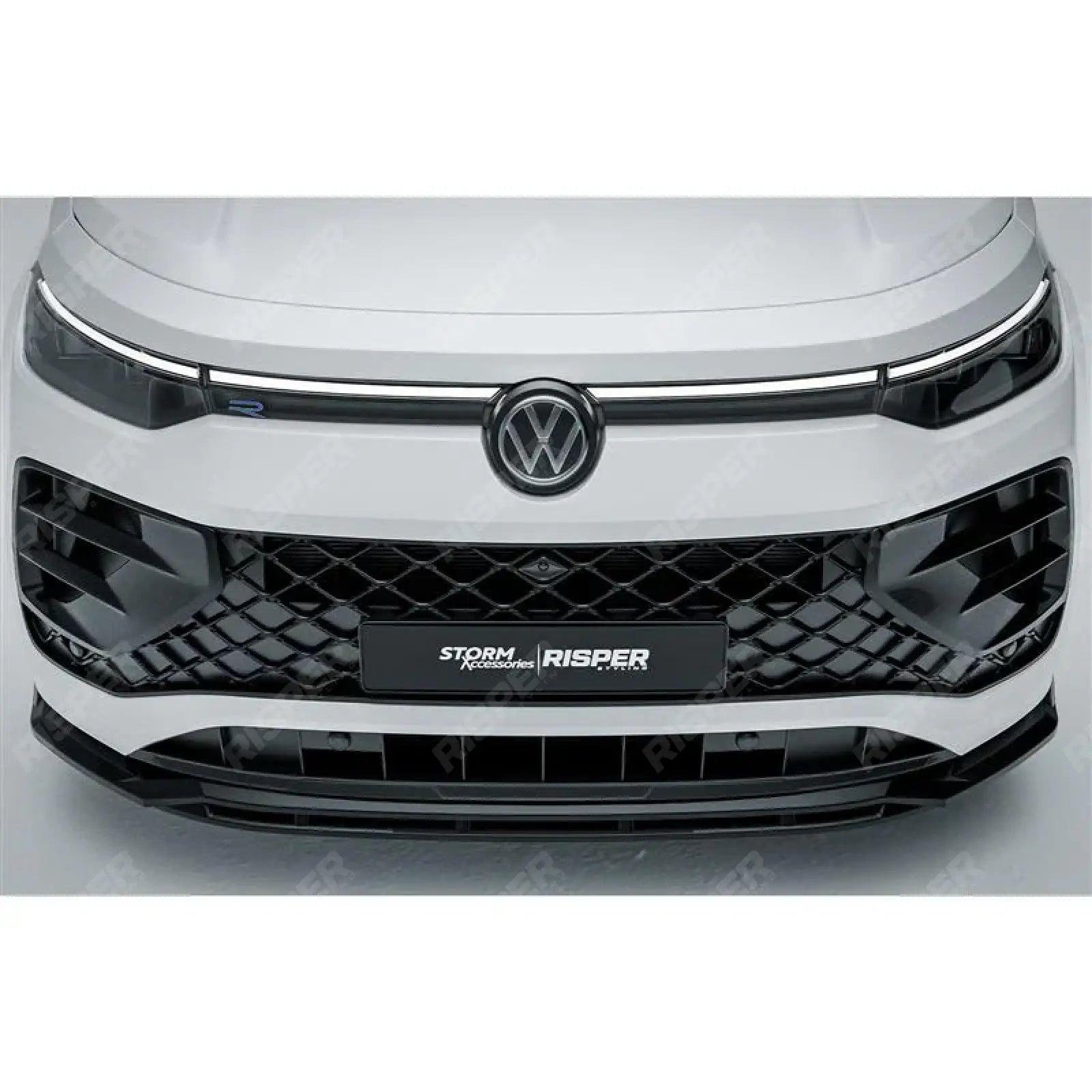VW Tayron R-Line MK1 2025 On Front Splitter In Gloss Black